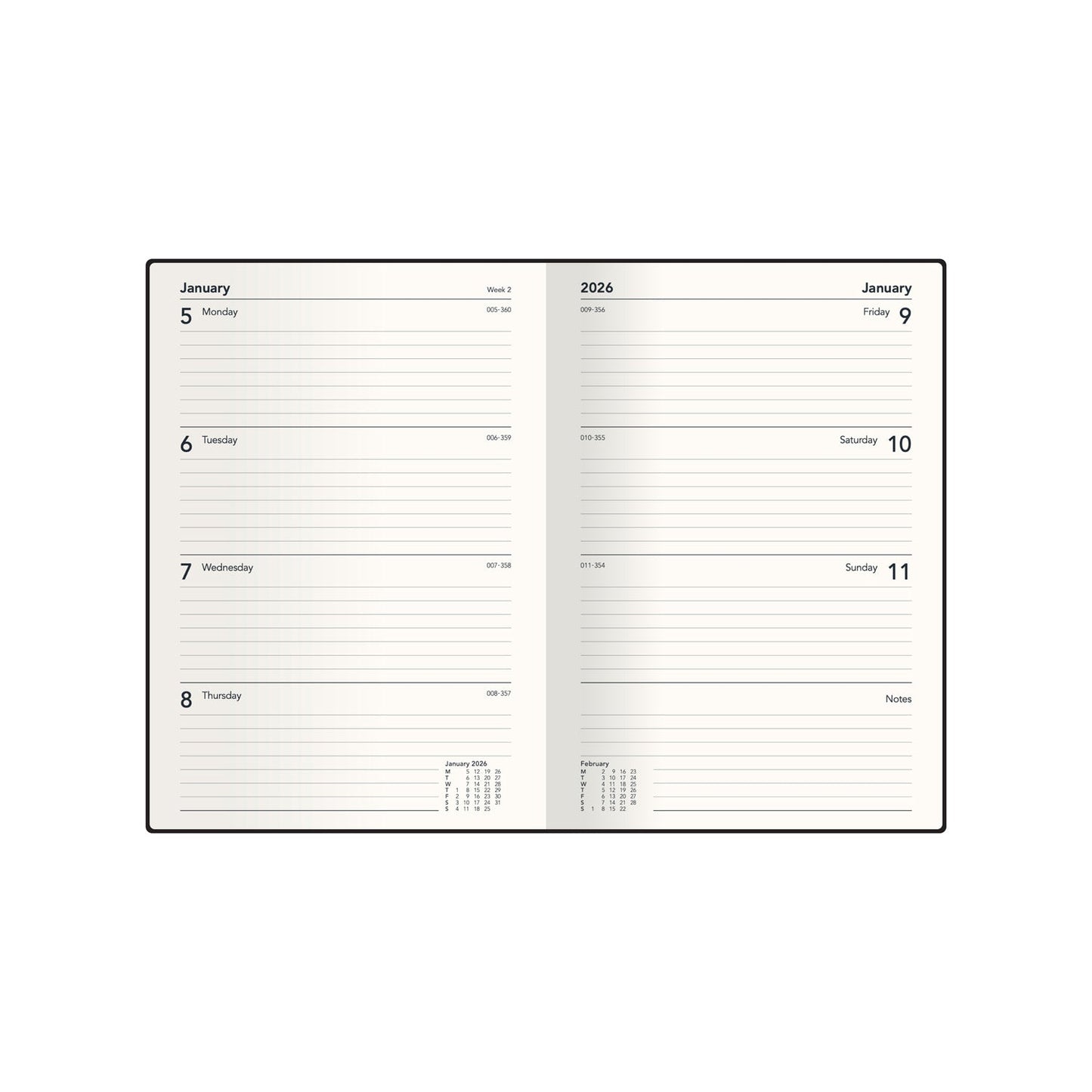 Submerge - A5  Week-To-View - Diary - 2026 Calendar Year Planner