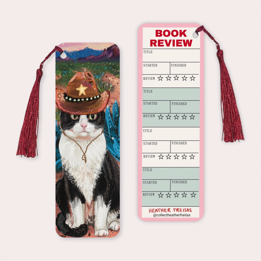 Cowboy Cat Soft Touch Premium Bookmark