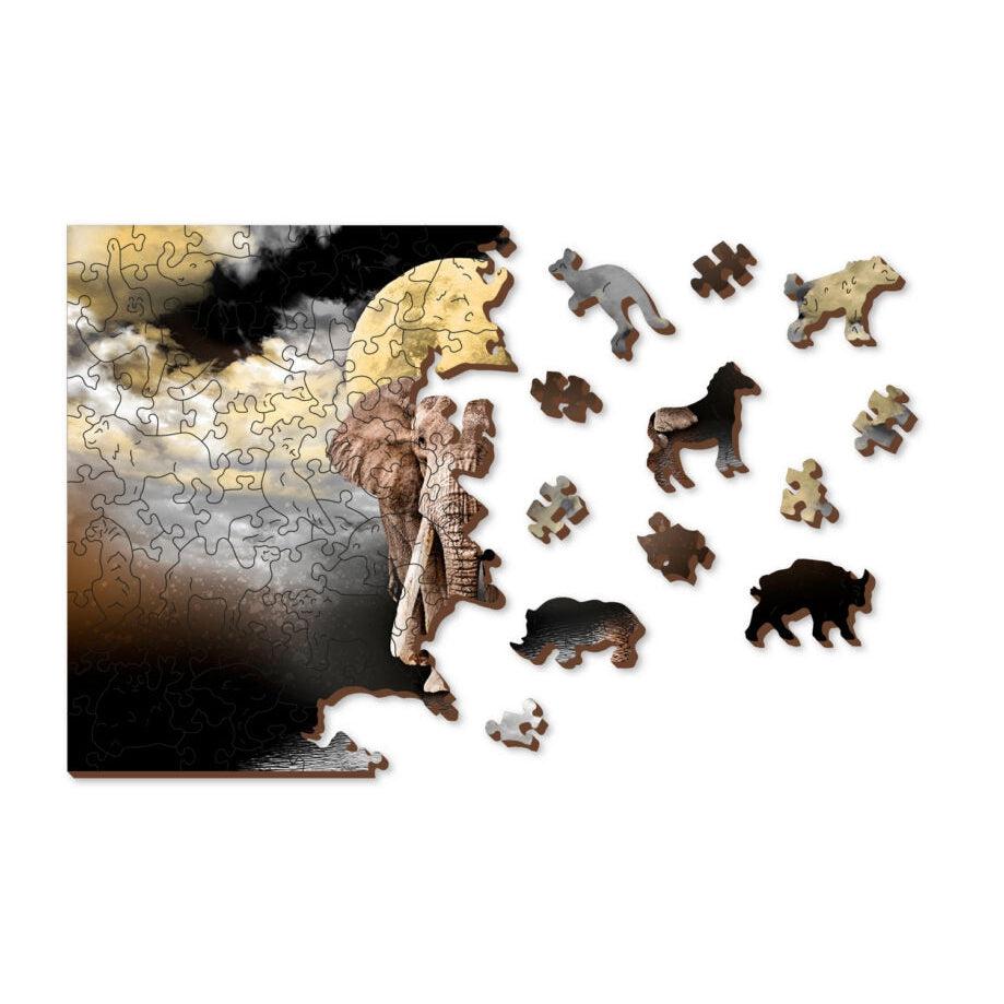 Elephant Dreams 150 Piece Wood Jigsaw Puzzle Wooden City
