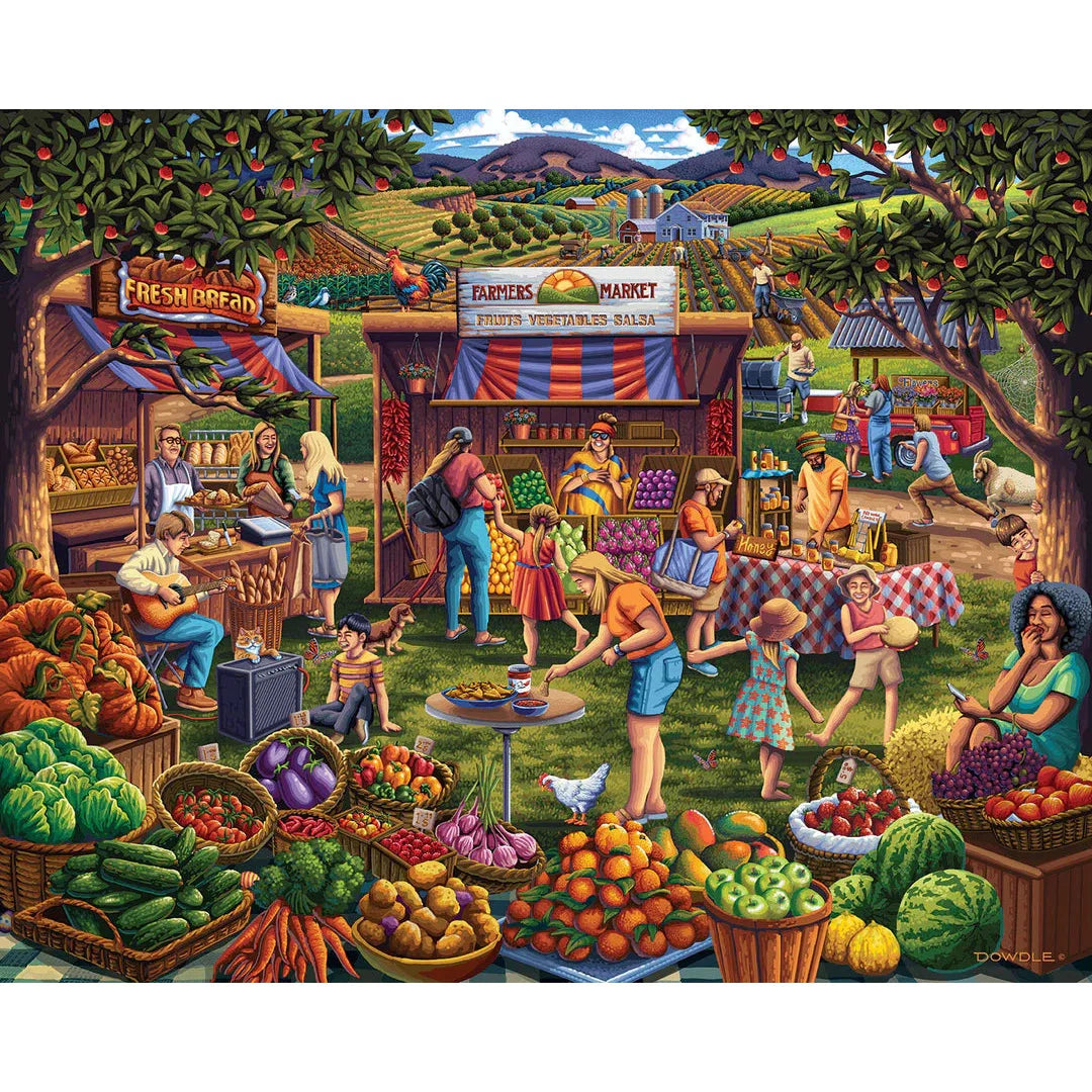 Farmers Market 500 Piece Jigsaw Puzzle Boardwalk