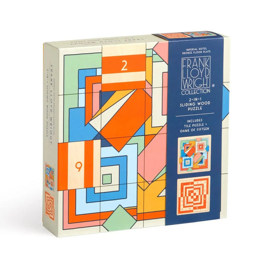 Frank Lloyd Wright Imperial Hotel 2-in-1 Sliding Wood Puzzle Galison