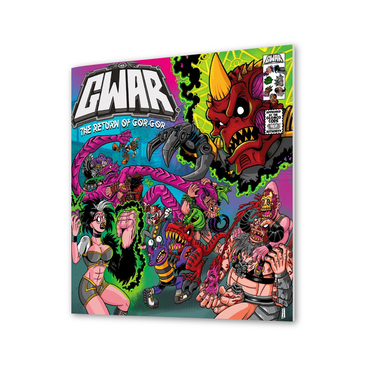 GWAR: 'The Return of Gor Gor' Signed Platinum Edition Comic Book + Vinyl LP (Limited Edition Fruit Punch)