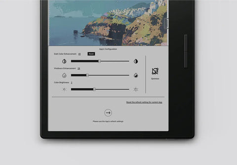 Boox Go 7 Screen Brightness and adjustments