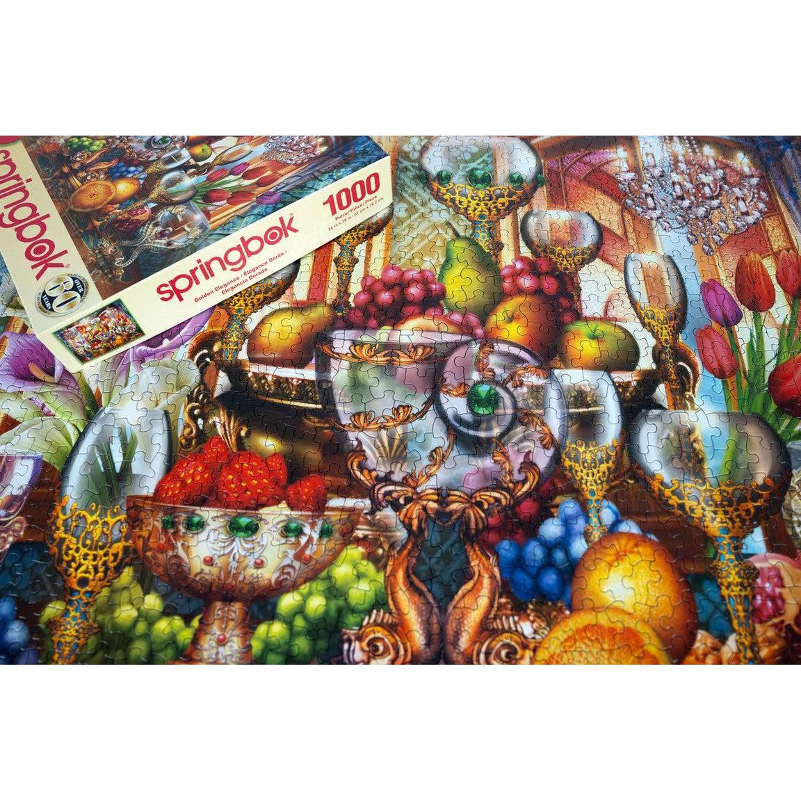 Golden Elegance 1000 Piece Jigsaw Puzzle Springbok