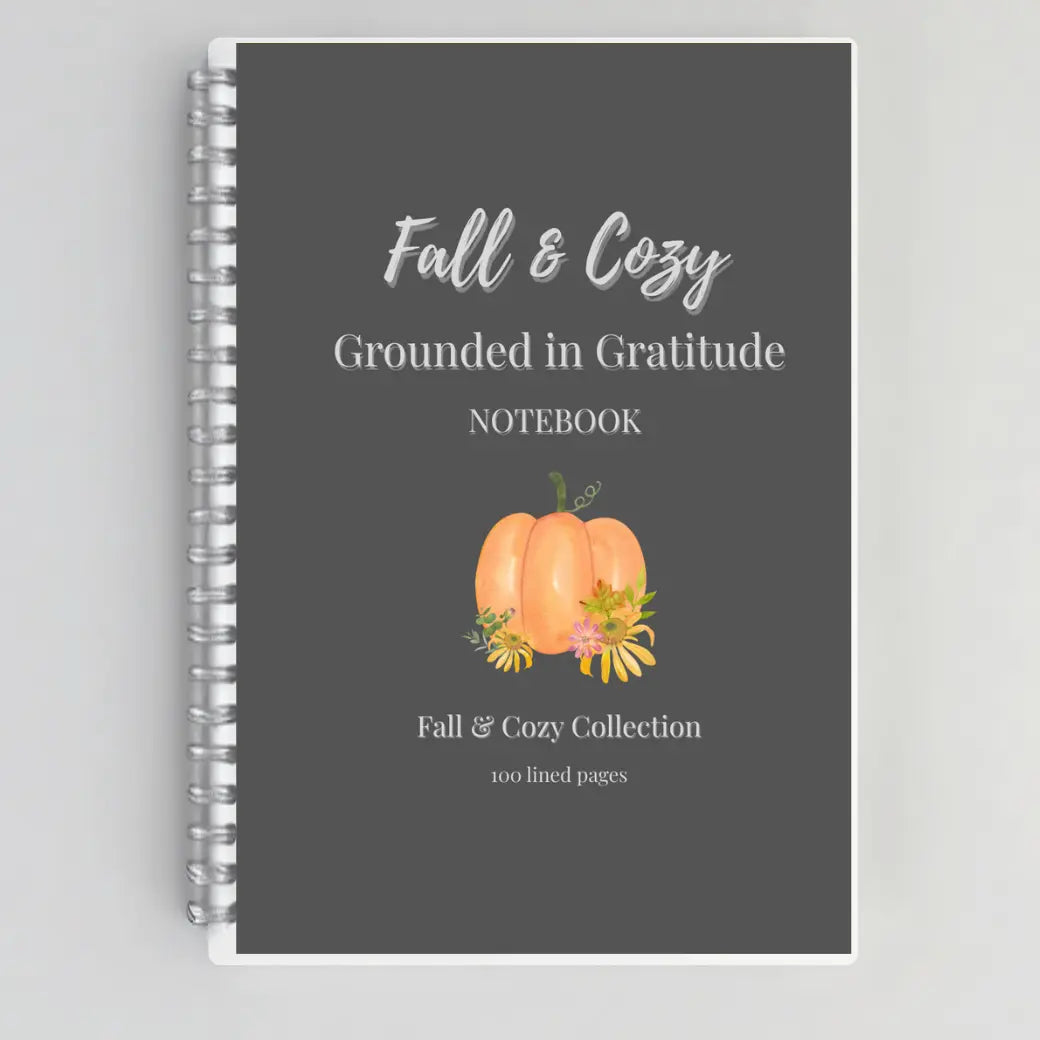 Grounded in Gratitude Luxe Notebook – Fall-Inspired Lined Notebook for Cozy Writing & Reflection