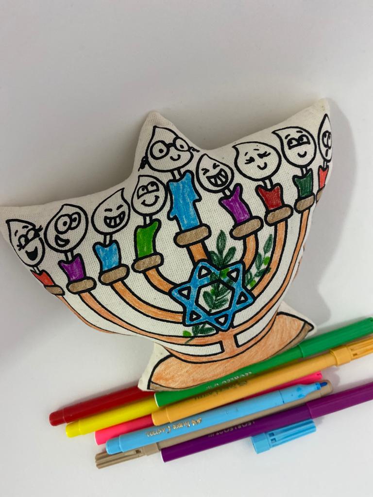 Hannukah Menorah for Coloring