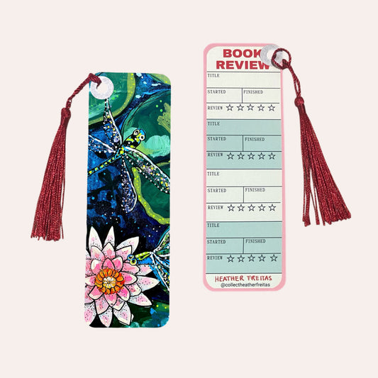 Dragonfly Lily Soft Touch Premium Bookmark