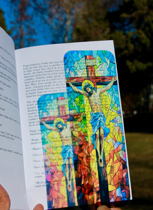 Jesus on the Cross Bookmark – Handmade Christian Bookmark, Religious Symbol Bookmark, Spiritual Gift for Believers, Faith and Prayer