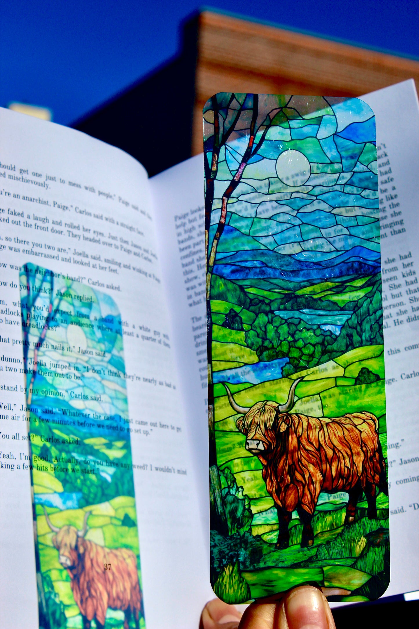 Highland Cattle Long Horn Cow Bookmark - Rustic Farm Animal Book Accessory, Unique Cow Lover Gift, Country Style Bookmark for Bookworms