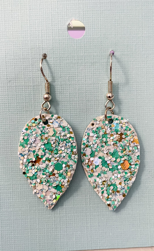 Travel the World Floral Globes Layered Earrings | Marie Style Dangle Earrings | Layered Upside Down Tear drop Shape