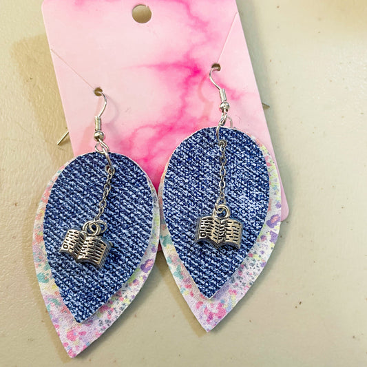 Pastel Grunge Collection Earrings | Marie Style Dangle Earrings | Layered Upside Down Tear Drop Shape