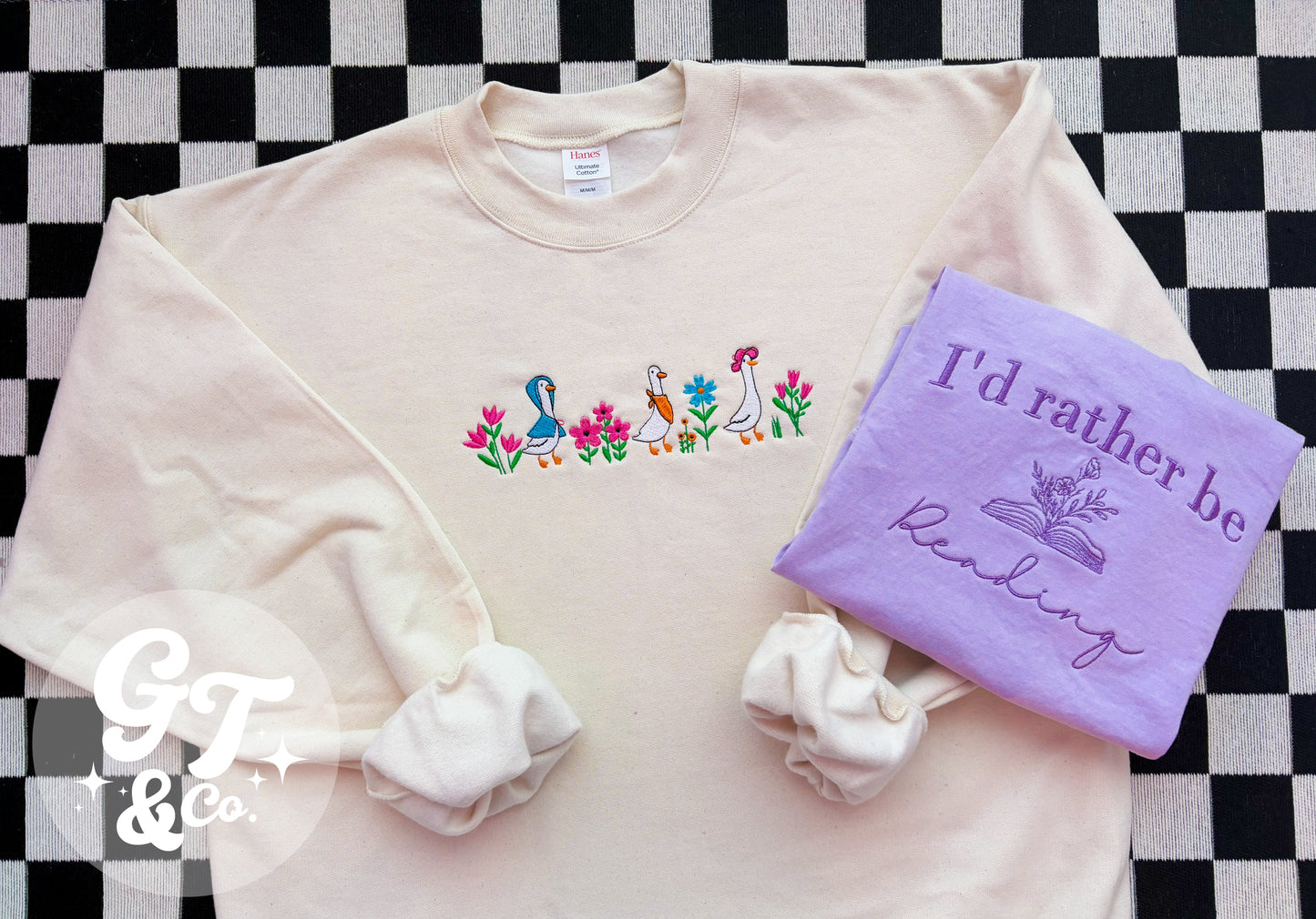 I'd Rather Be Reading Embroidered Tee *MADE TO ORDER*