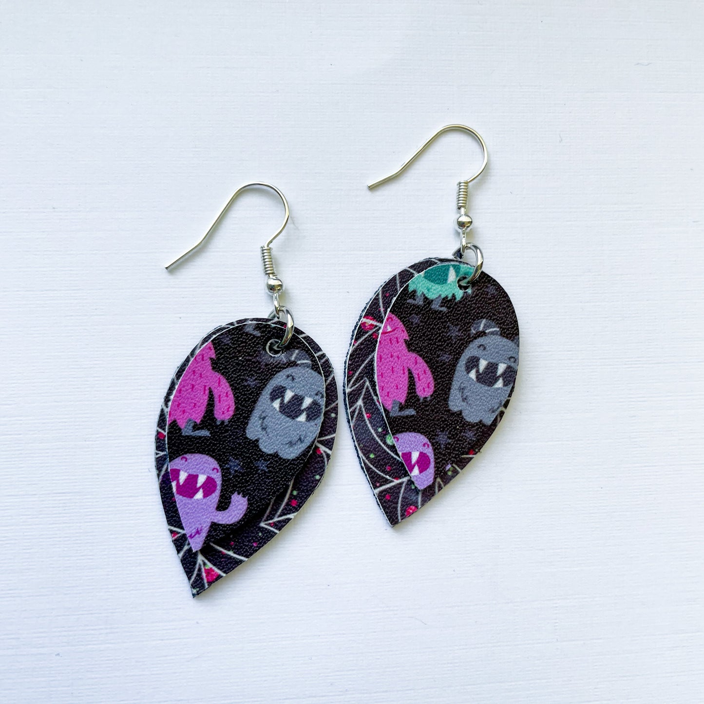 Monster Mash Earrings | Marie Style Dangle Earrings | Upside Down Layered Teardrop Shape