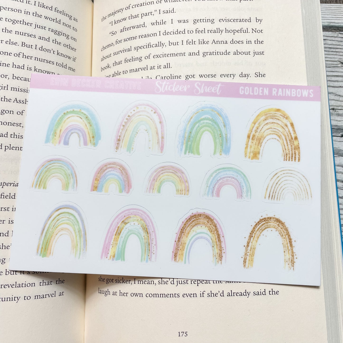 Golden Rainbows Sticker Sheet