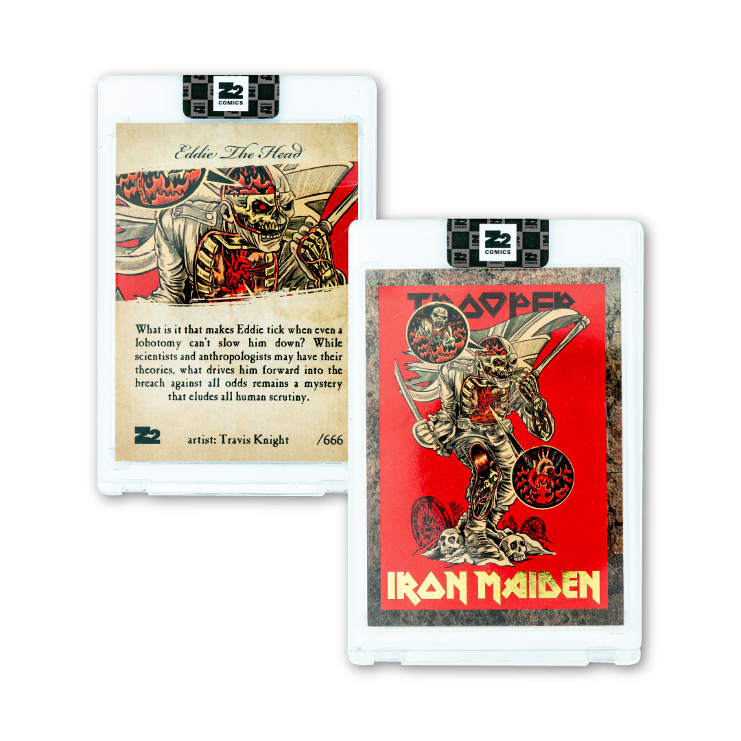 Tarjeta coleccionable de Iron Maiden x Z2 "The Trooper" - Numerada hasta el 666