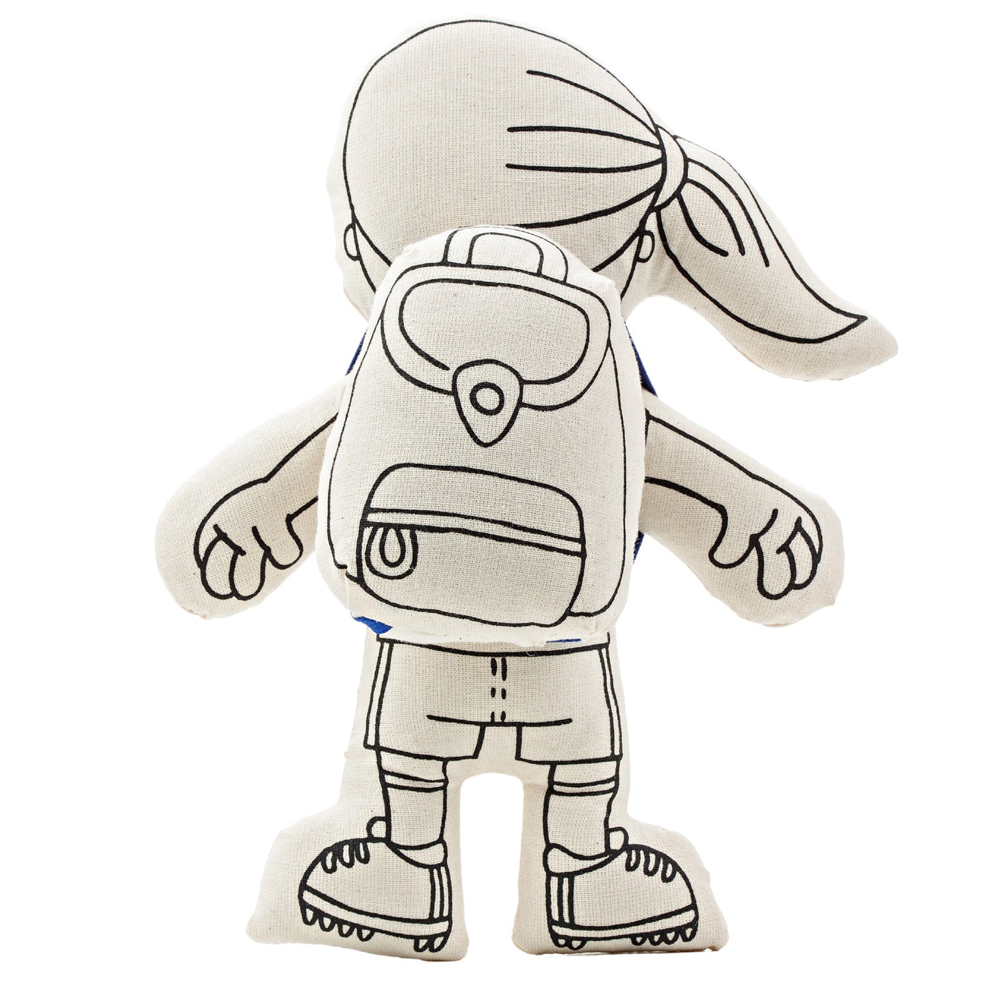 Kiboo Kids Soccer Series: Soccer Girl with Ponytail Doll - Colorable and Washable for Creative Play