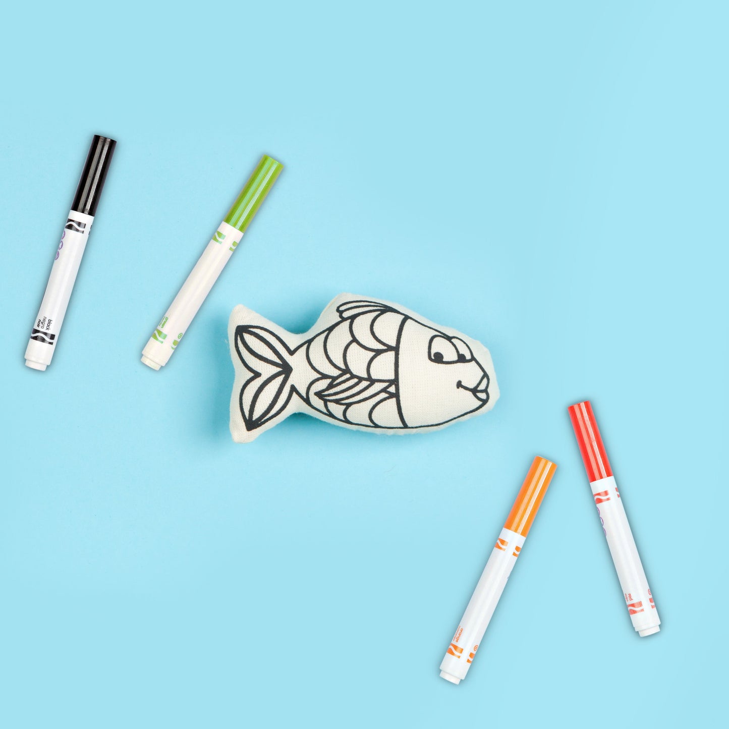 Kiboo Kids - Sea Life Trio Coloring Set - Starfish, Turtle & Fish