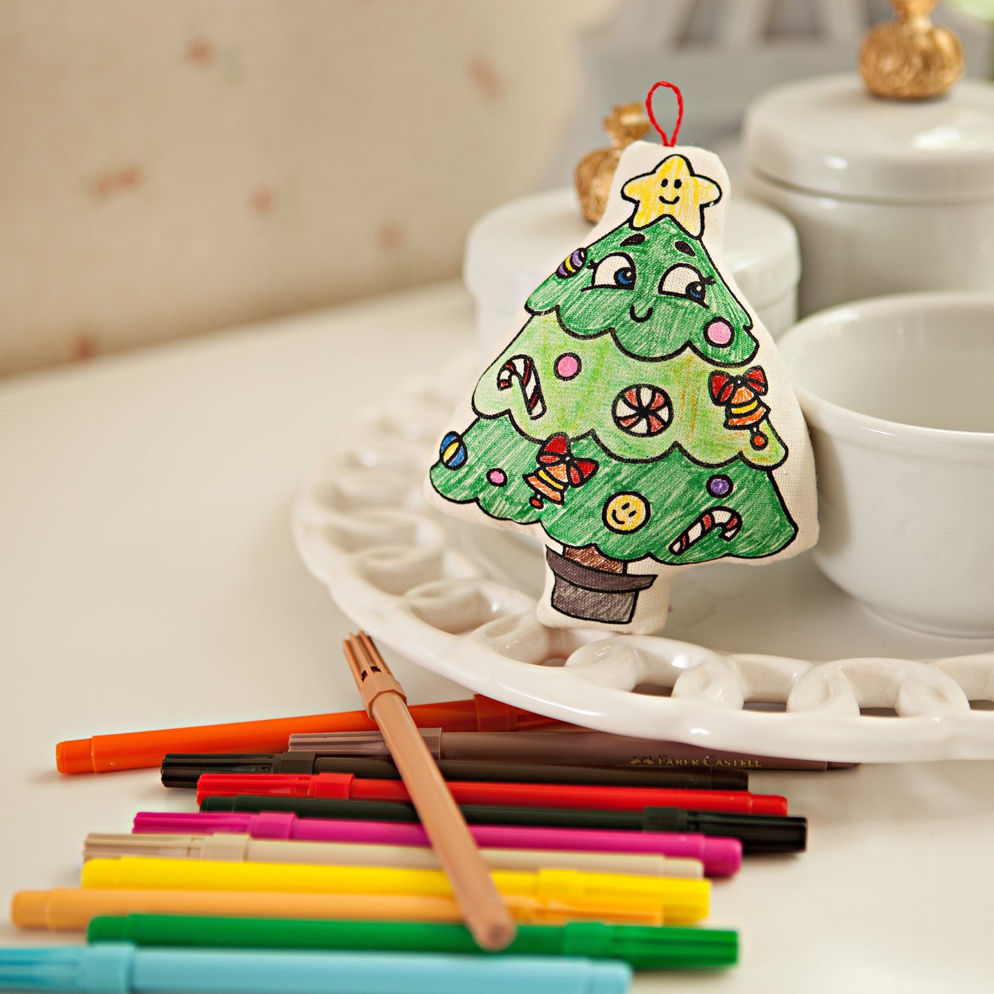 Kiboo Kids - Christmas Ornaments Duo - Santa Klaus and Tree Coloring Set