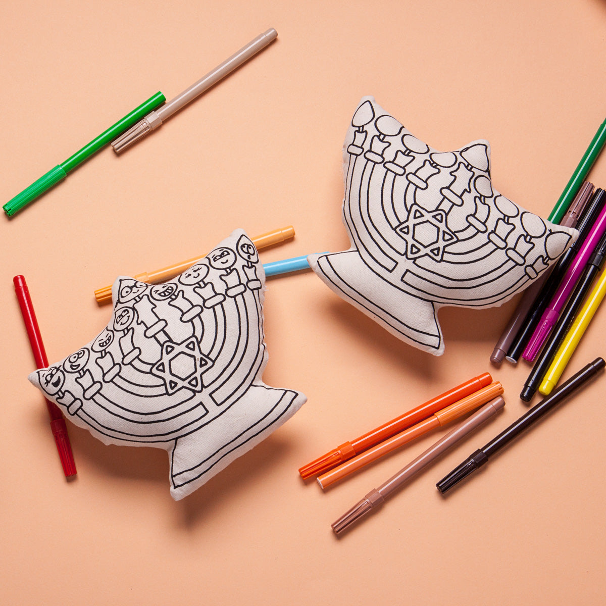 Hannukah Menorah for Coloring