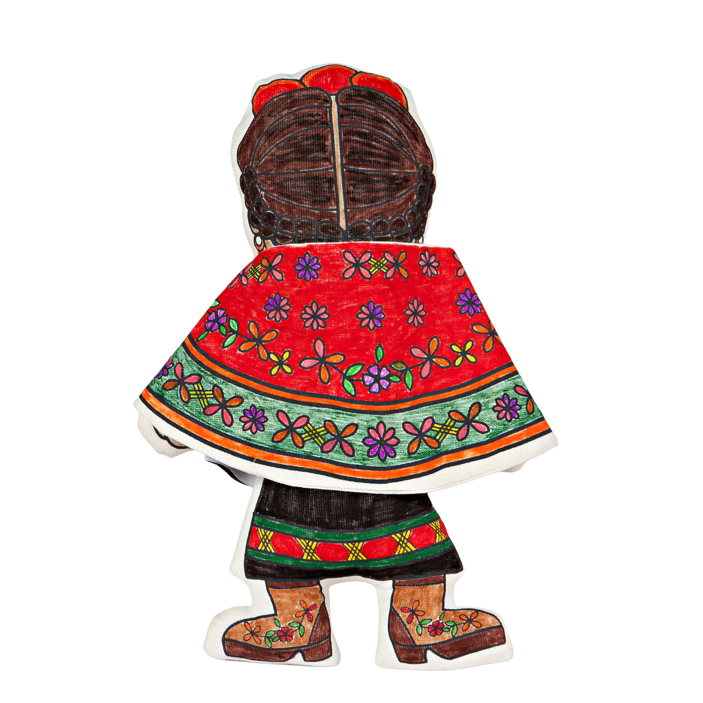 Kiboo Kids Artists Series: Frida with Shawl Coloring Set - Washable and Reusable for Creative Play