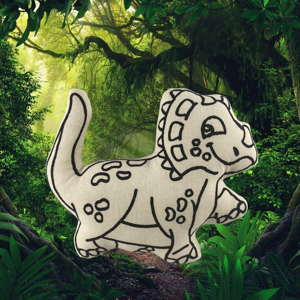 Kiboo Kids Jurassic Series: Triceratops Dinosaur for Coloring and Creative Play