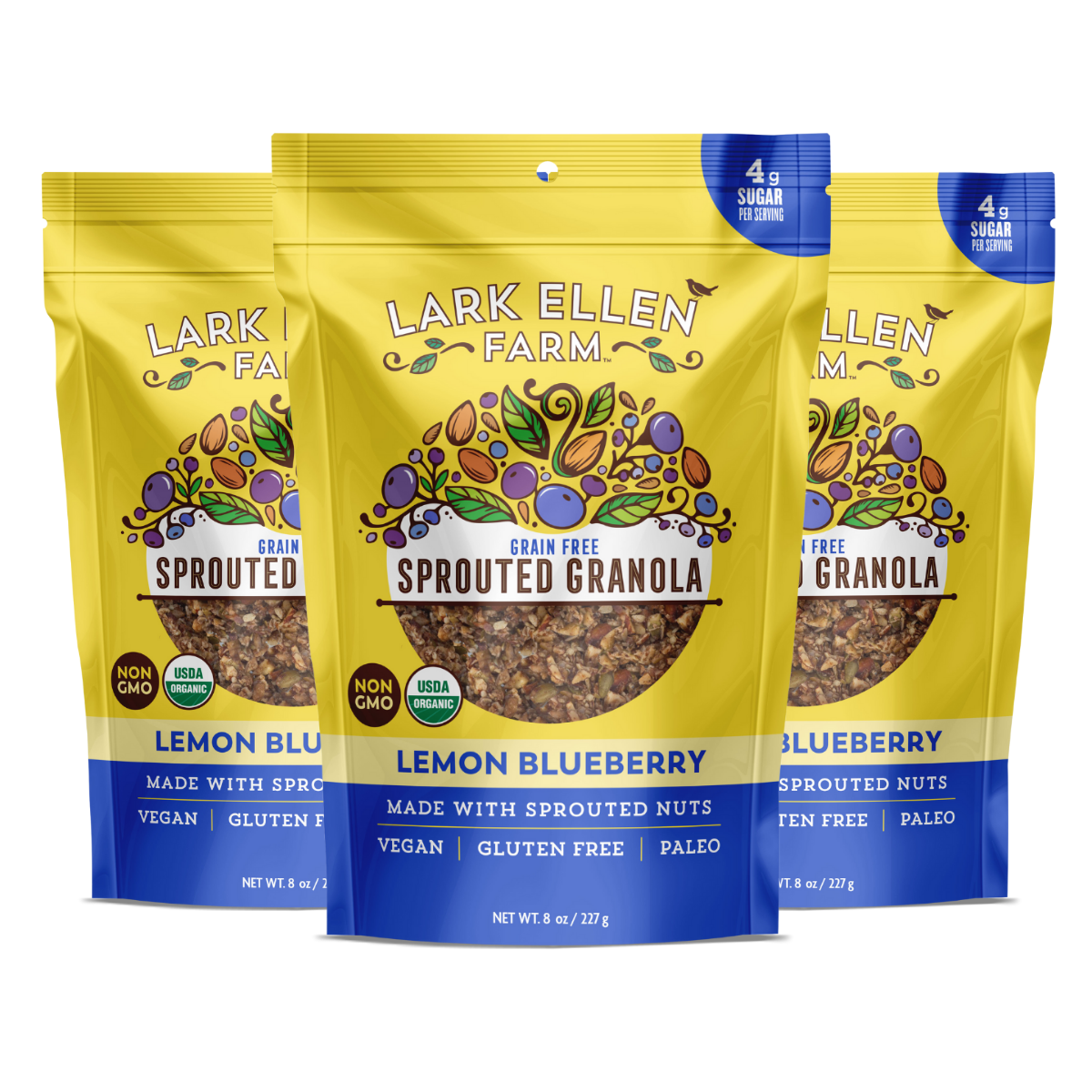 Lemon Blueberry Sprouted Granola