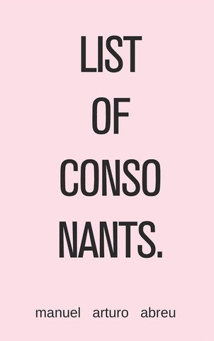 List of Consonants, by manuel arturo abreu