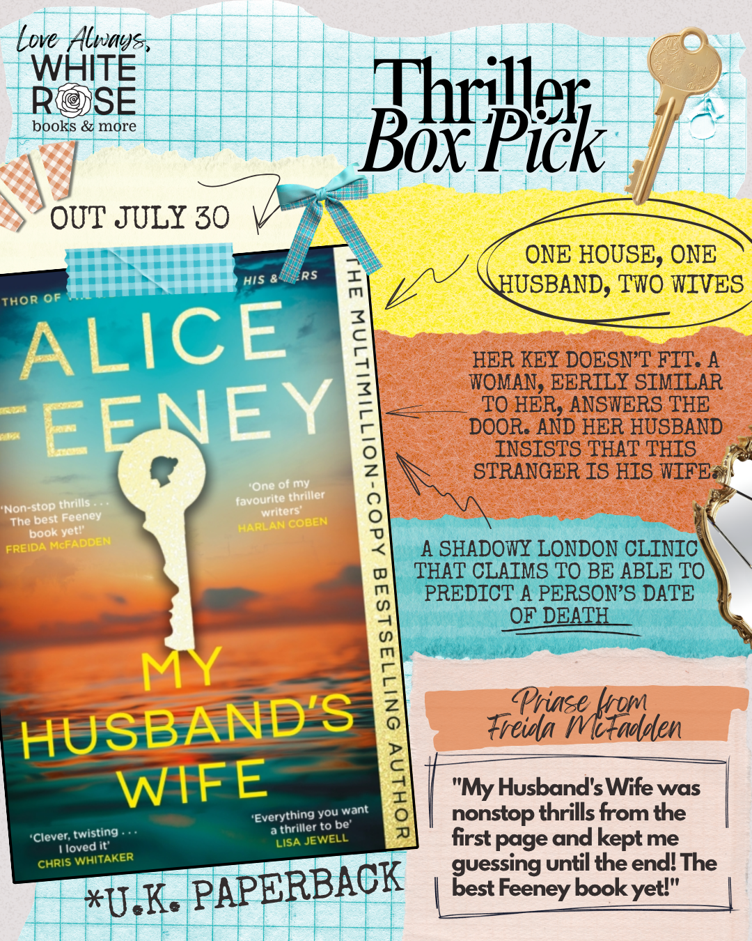 Thriller Subscription Box: JULY Box : My Husband's Wife by Alice Feeney