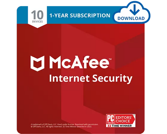 McAfee: Protección de Internet (1 año, 10 dispositivos) Última versión
