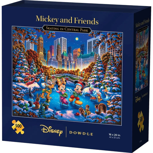 Mickey & Friends Skating in Central Park 500 Piece Jigsaw Puzzle Disney x Dowdle