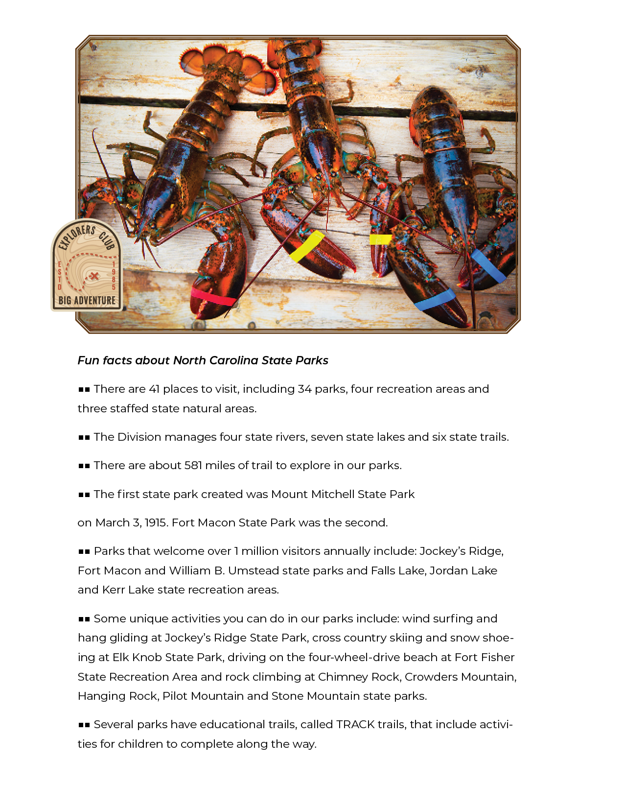 North Carolina State Parks - Adventure Planning Journal