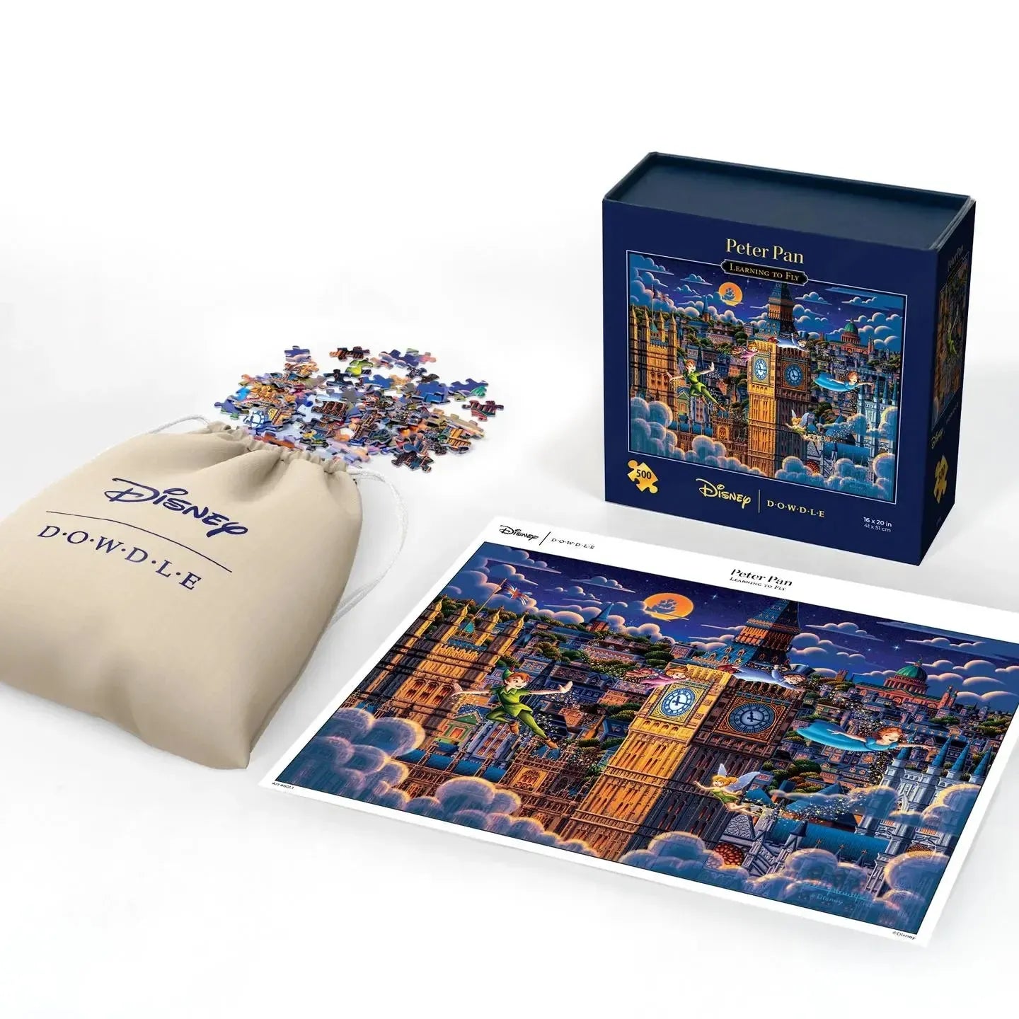 Peter Pan Learning to Fly 500 Piece Jigsaw Puzzle Disney x Dowdle