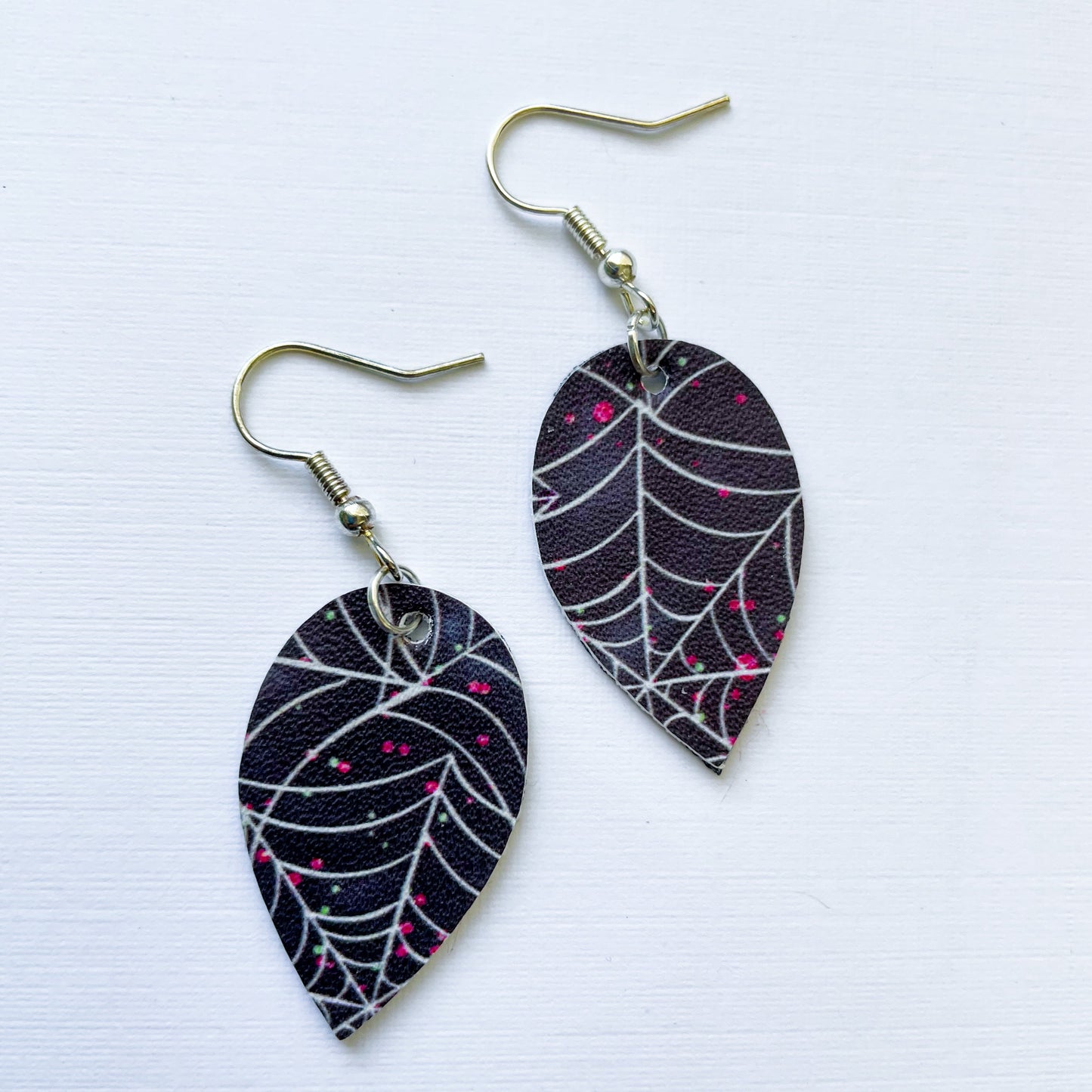 Spooky Spiders Earrings | Marie Style Dangle Earrings | Upside Down Layered Teardrop Shape