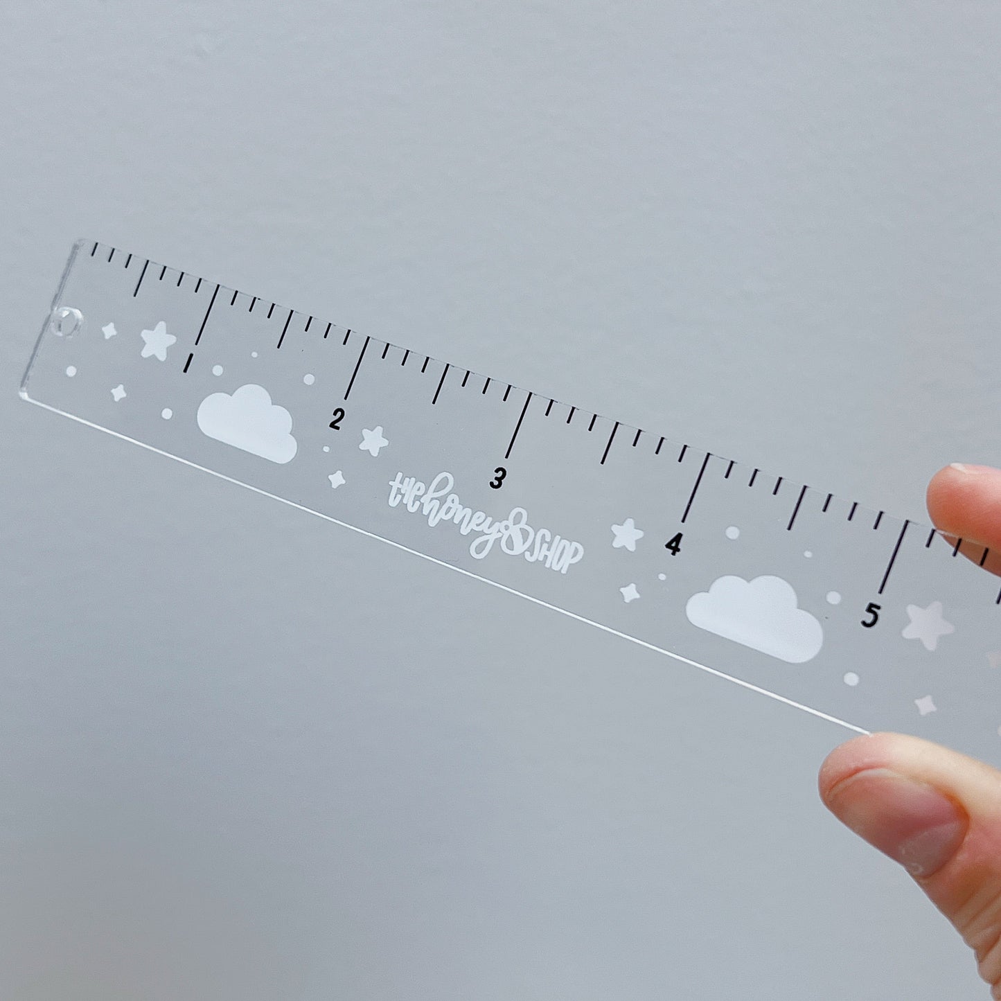 6" Inch Printed Clear Acrylic Ruler