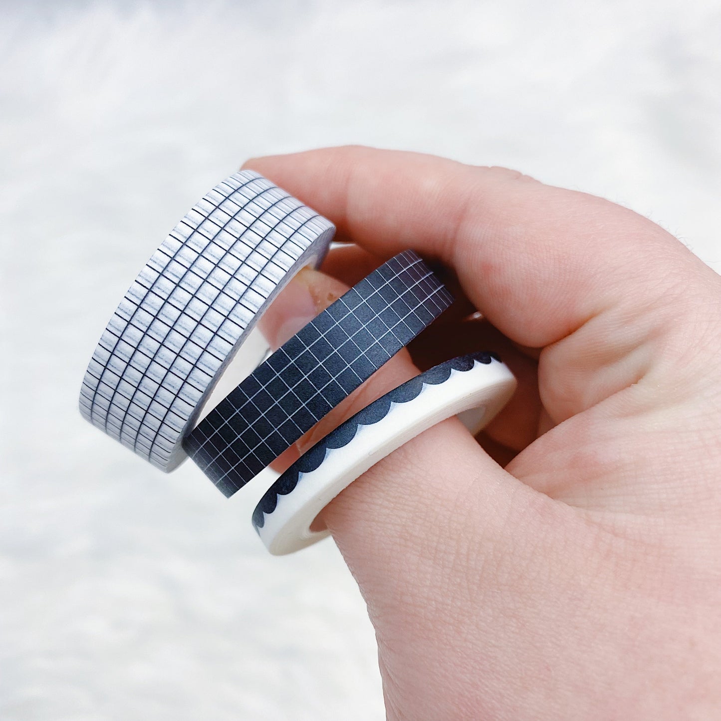 Neutral Washi Tape Bundle | (3) Three Washi Tapes! | 5, 10, + 15 MM!