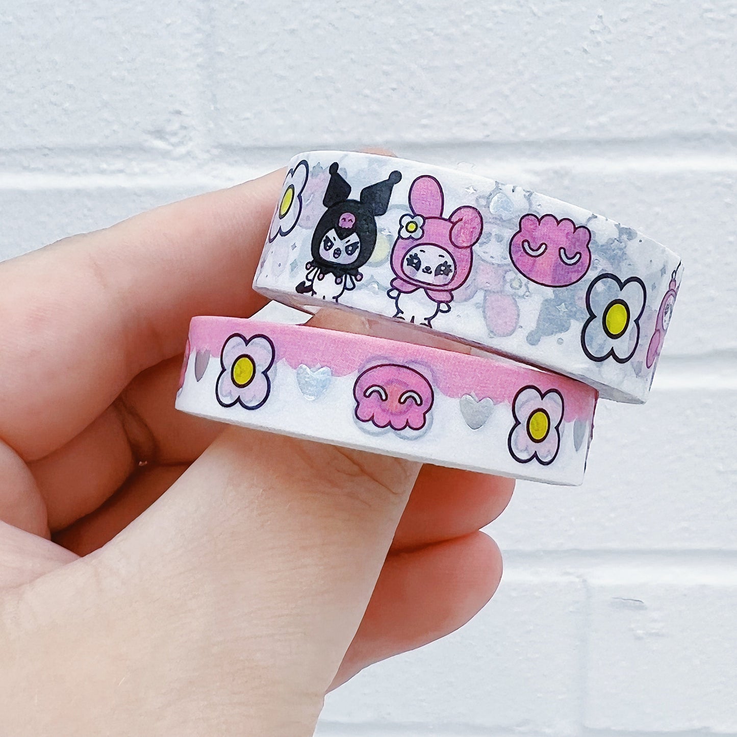 My Melody + Kuromi Washi Tape Bundle | 10+15MM | Holo Foil
