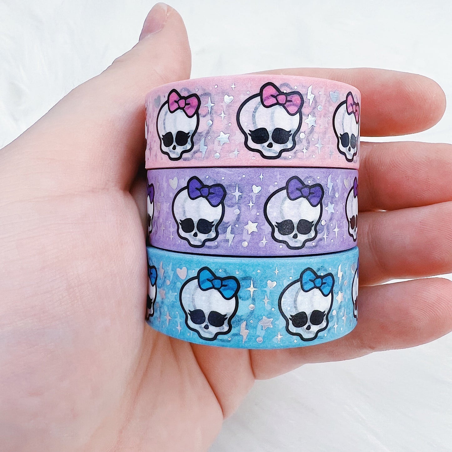 Monster High Skull Washi Tape | 15MM | Holo Foil | Choose Your Color