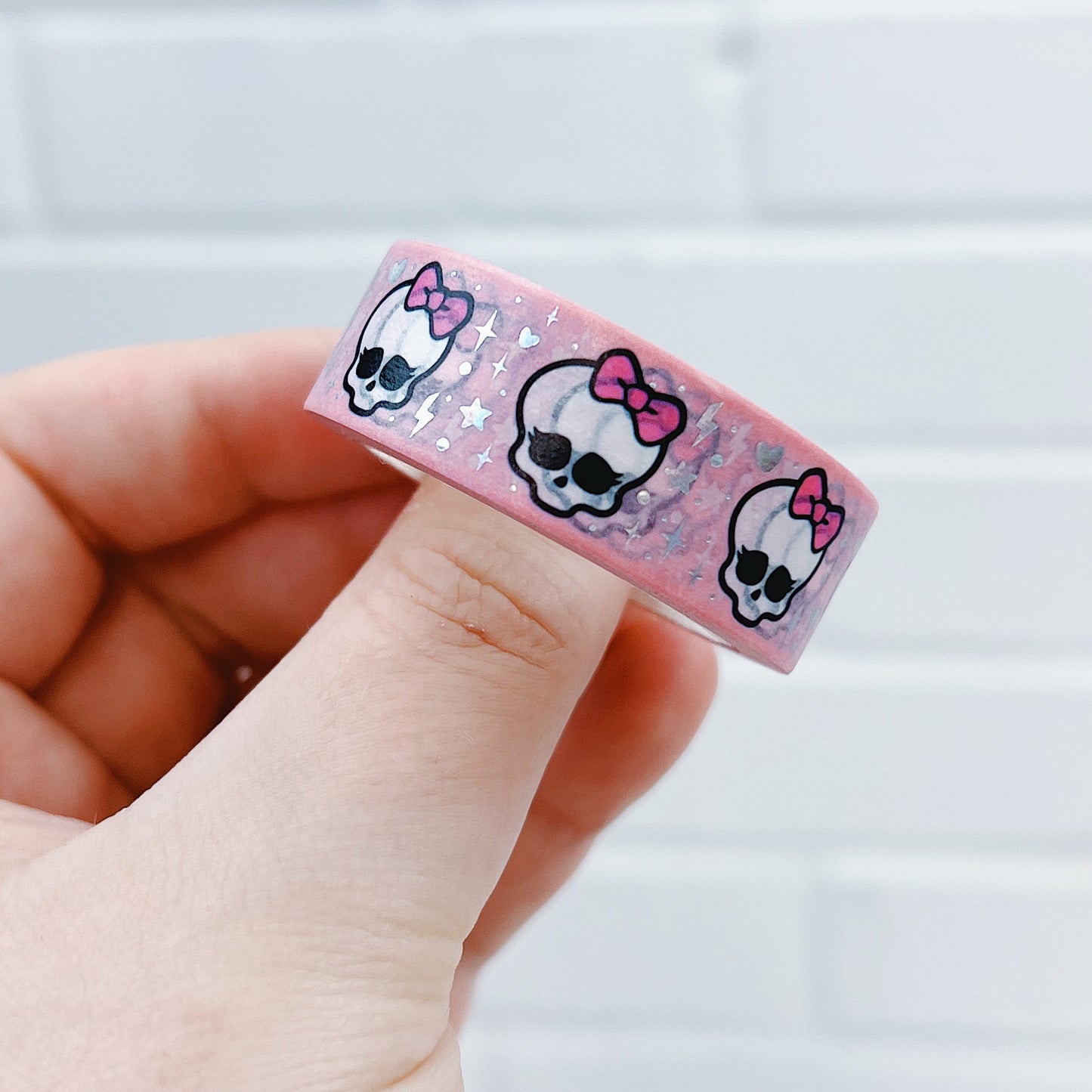Monster High Skull Washi Tape | 15MM | Holo Foil | Choose Your Color