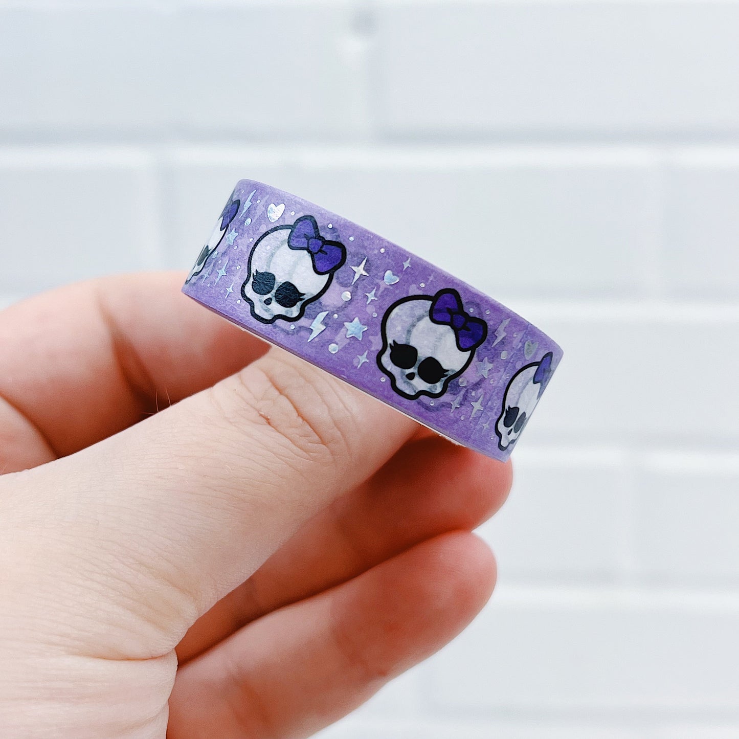 Monster High Skull Washi Tape | 15MM | Holo Foil | Choose Your Color