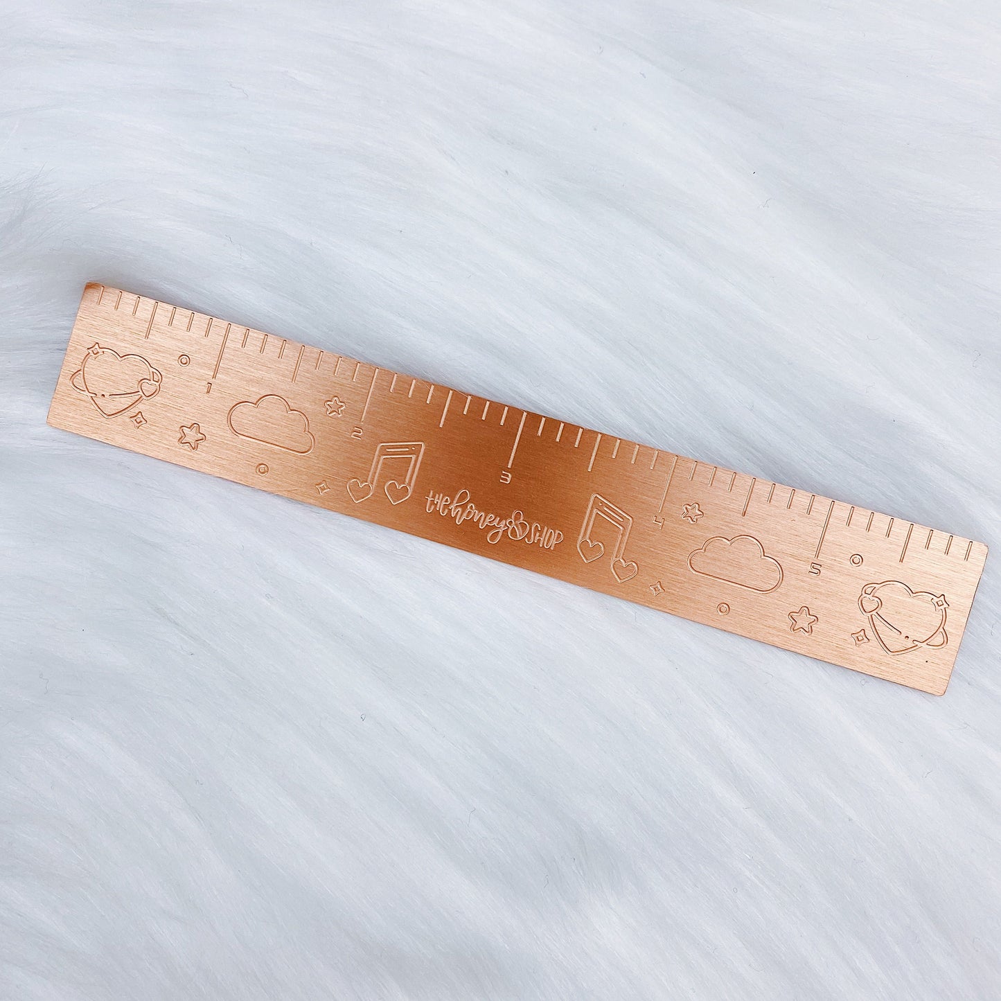 Rose Gold 6" Engraved Ruler