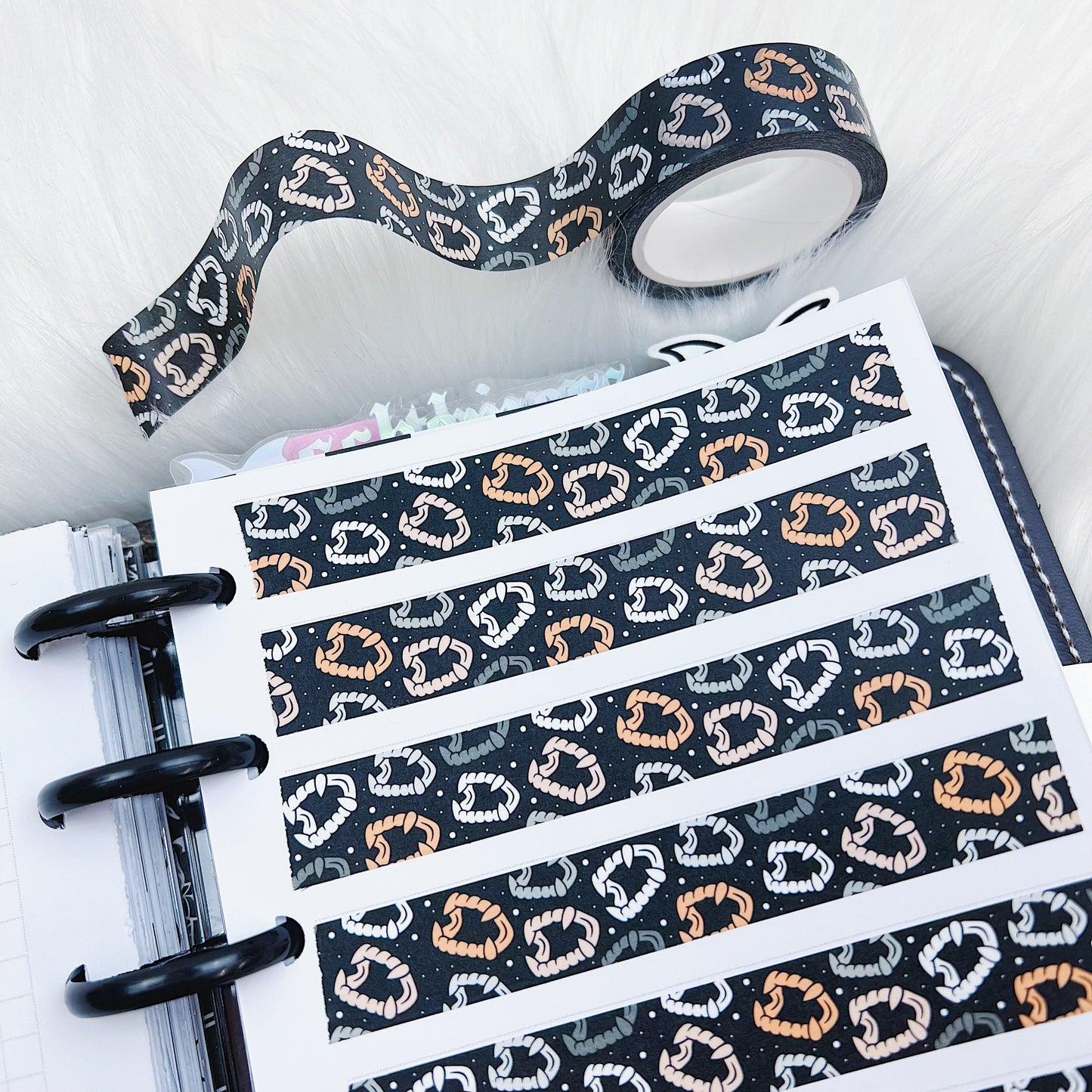 Vampire Teeth Black Washi Tape | 15MM