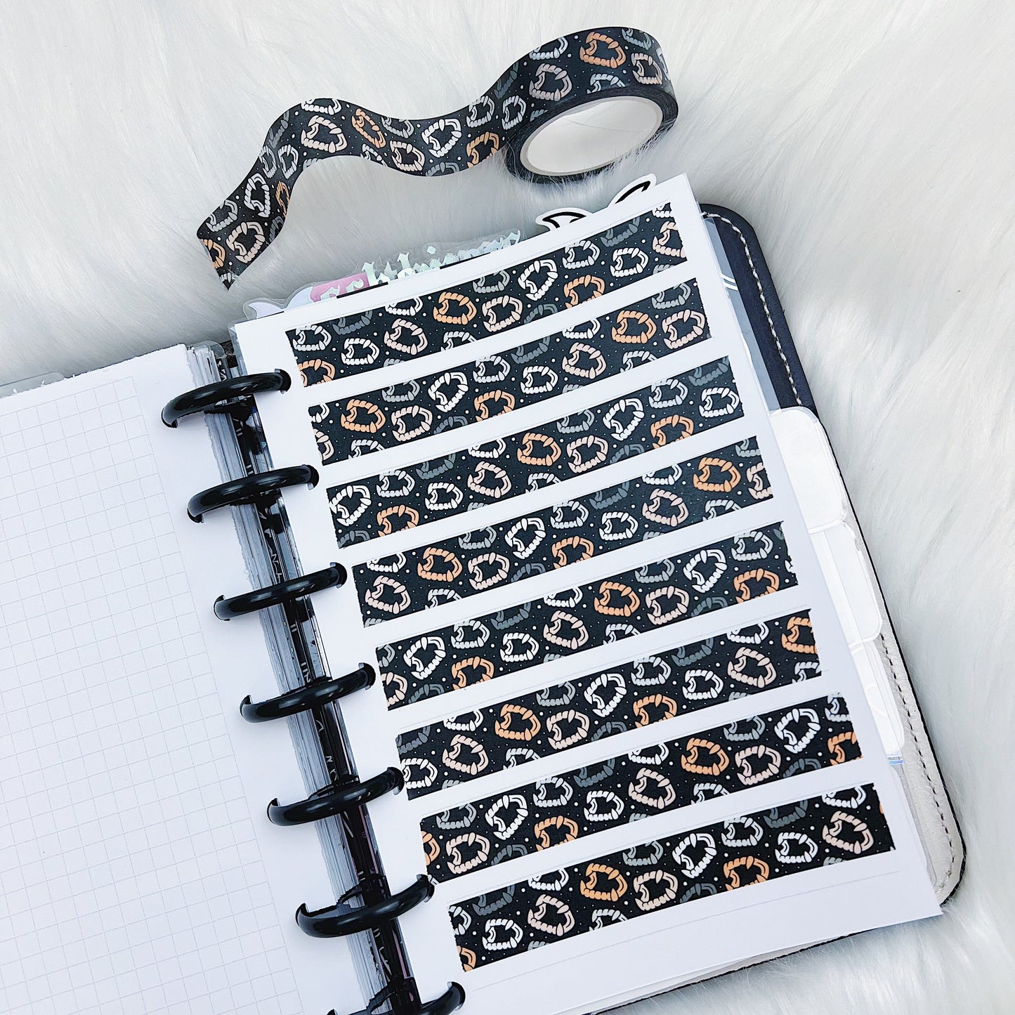 Vampire Teeth Black Washi Tape | 15MM