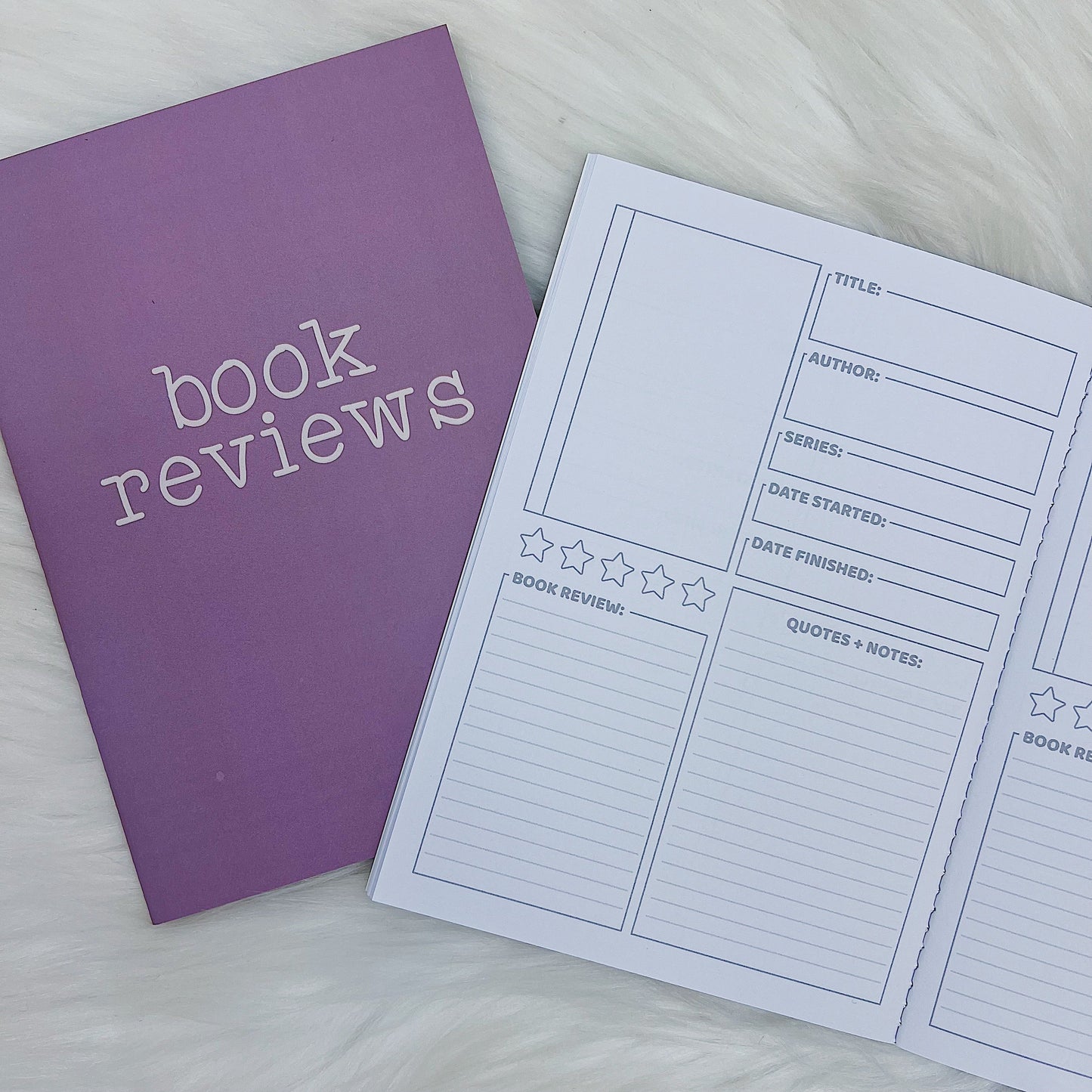 B6 Book Reviews Journal Insert