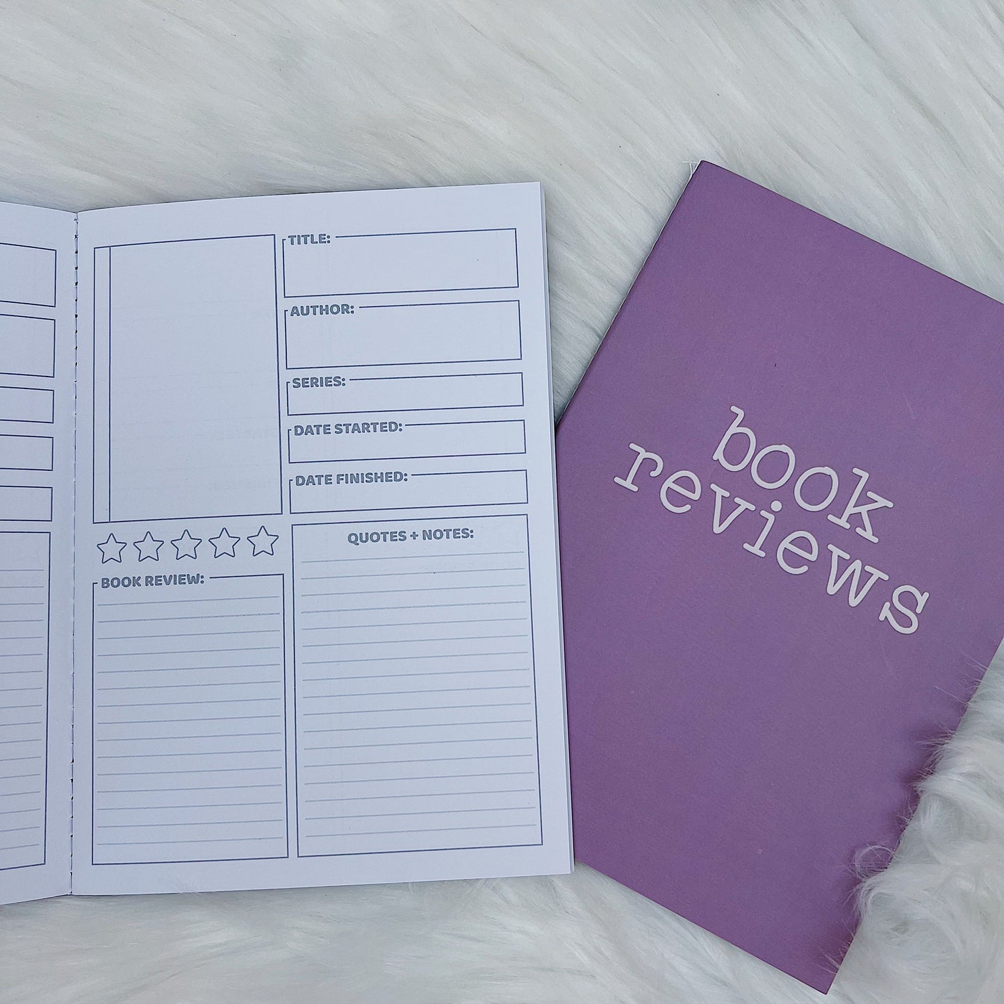 B6 Book Reviews Journal Insert