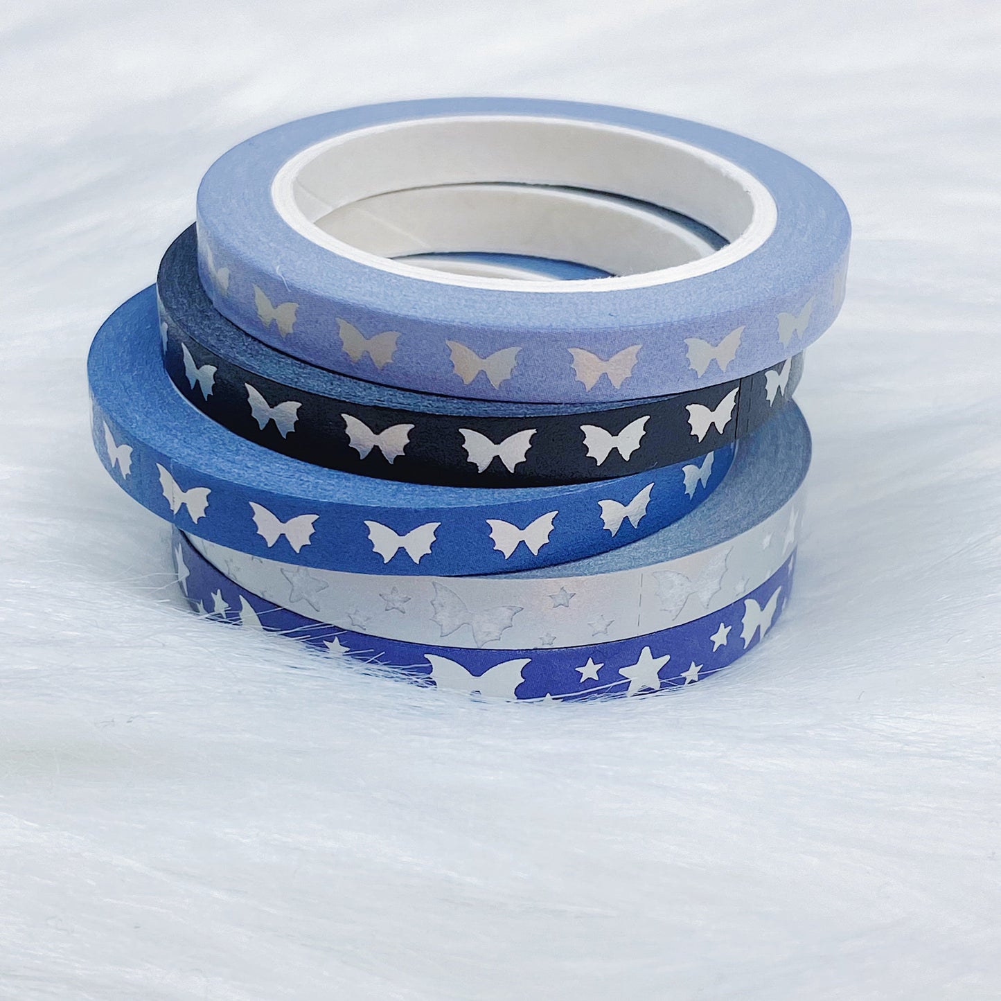 Moody Baby Bat Bows Perforated Header Washi Bundle | (5) 5MM Tapes