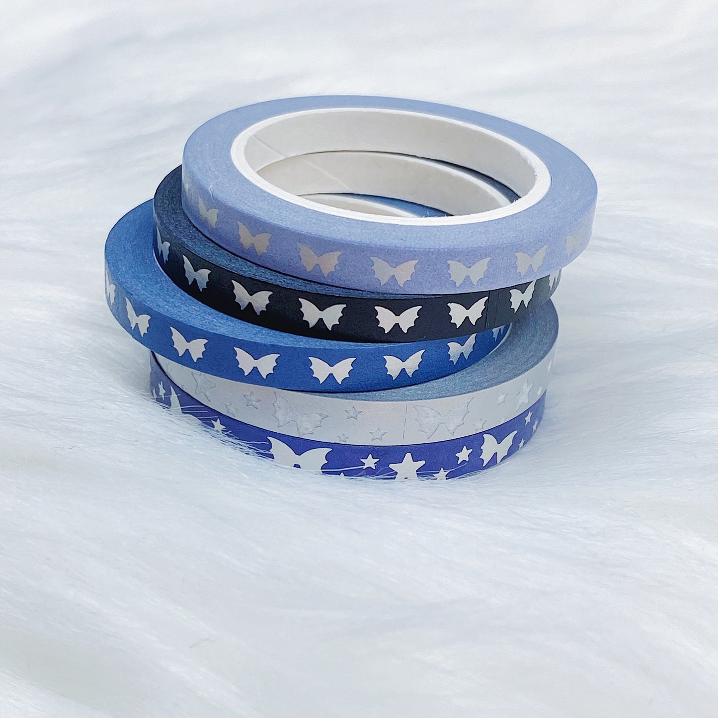 Moody Baby Bat Bows Perforated Header Washi Bundle | (5) 5MM Tapes