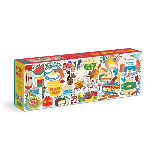 Picnic Party 1000 Piece Panoramic Jigsaw Puzzle Mudpuppy