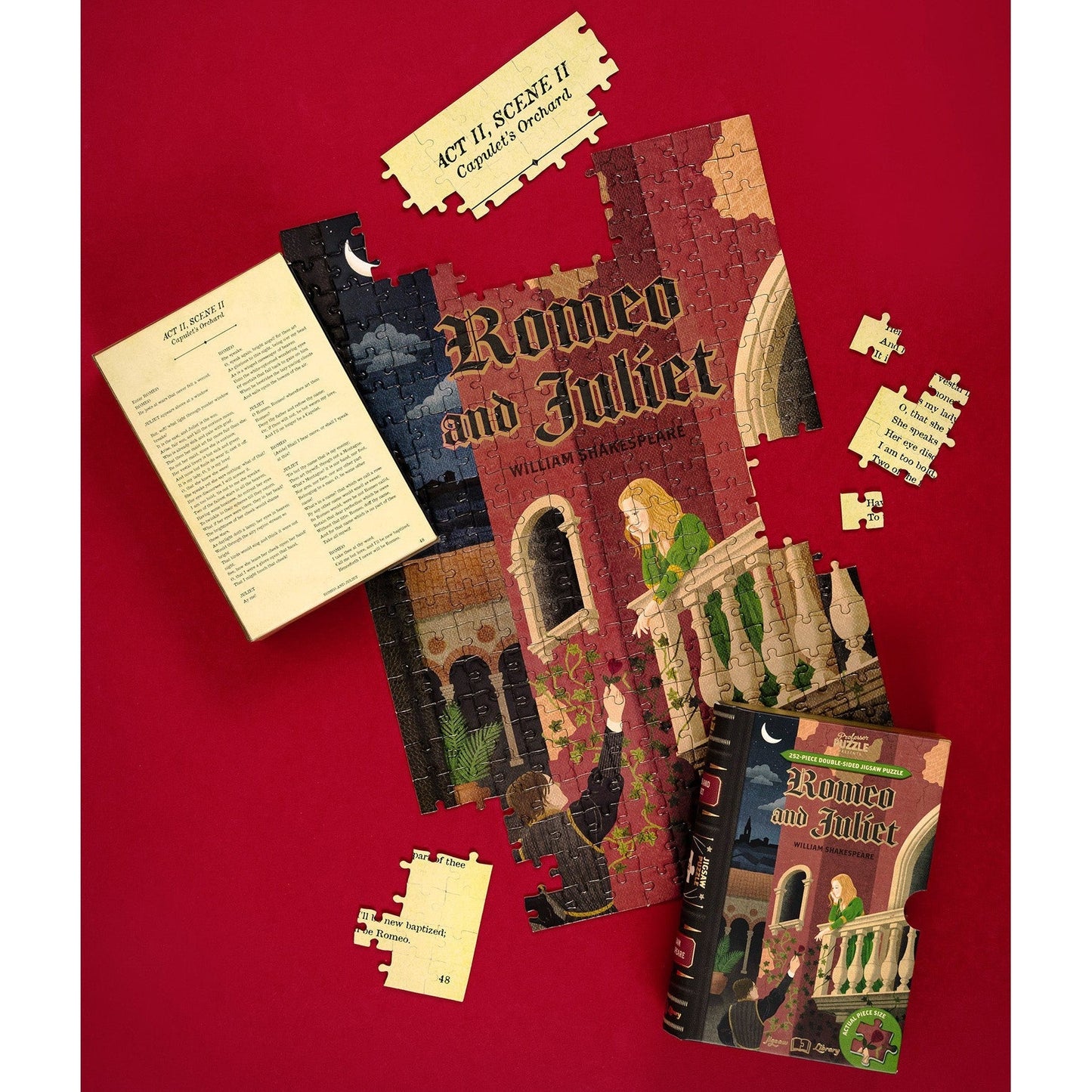 Romeo & Juliet Double-Sided 252 Piece Jigsaw Puzzle Professor Puzzle