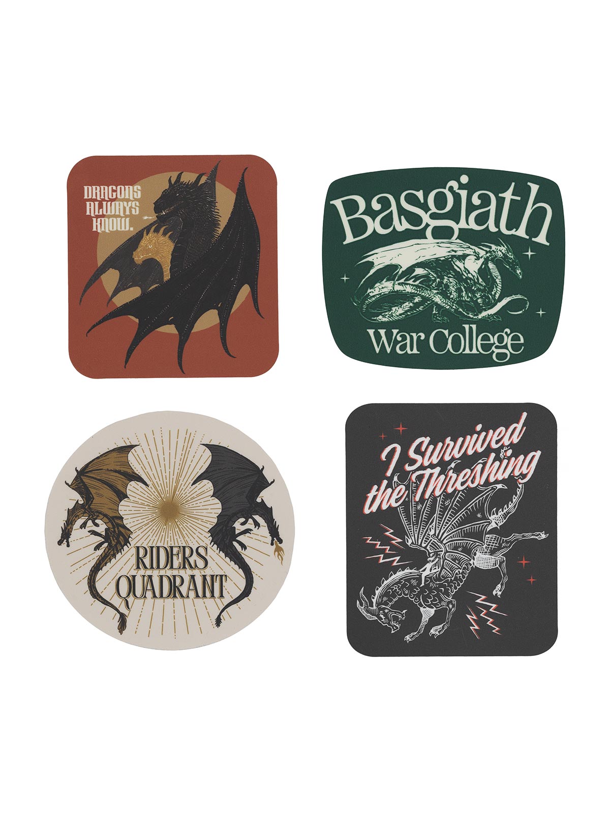 Fourth Wing: Dragon Rider Stickers - Set of 4