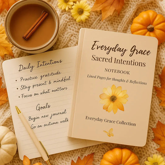 Sacred Intentions – Christian Inspirational Notebook for Mindful Living & Faith Journaling | Luxury Writing Journal for Women